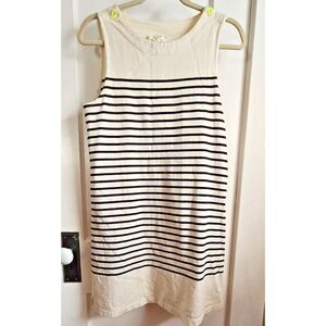 Allihop for Anthropologie Nautical stripes sleeve 100% Cotton sailor Dress Small